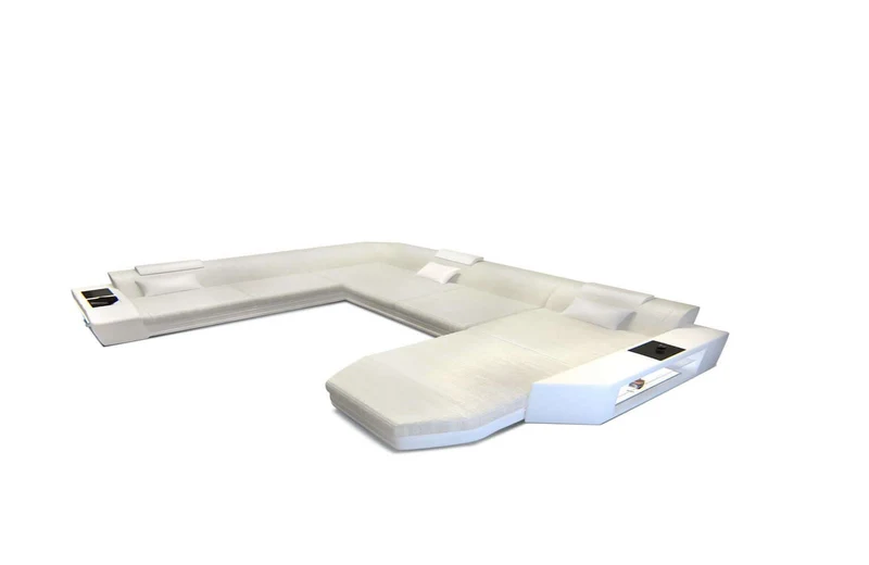 Wohnlandschaft Prato XXL U-Form in Stoff