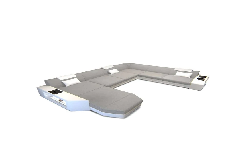 Wohnlandschaft Prato XXL U-Form in Stoff