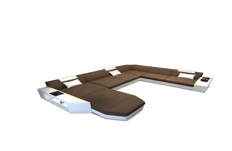 Wohnlandschaft Prato XXL U-Form in Stoff