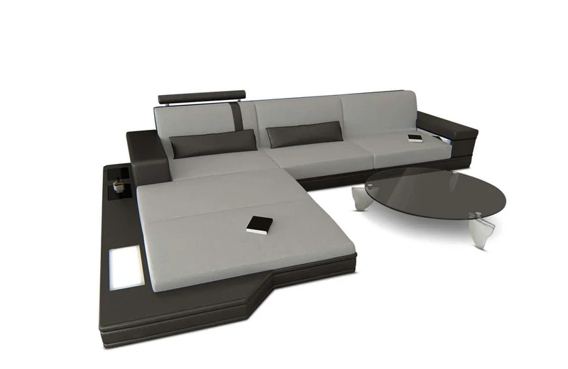 Couch Messana L-Form in Stoff
