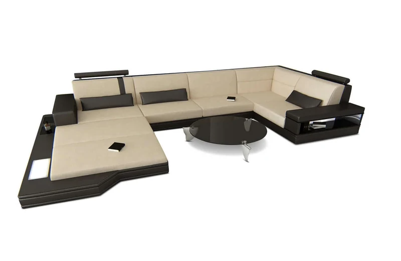 Stoff Wohnlandschaft Messana U-Form