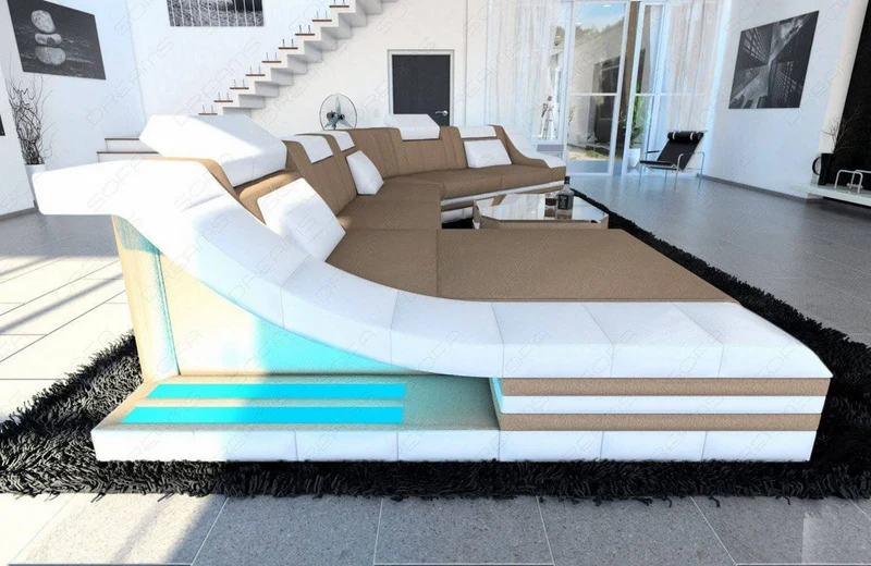 XXL Wohnlandschaft Turino CL-Form aus Stoff