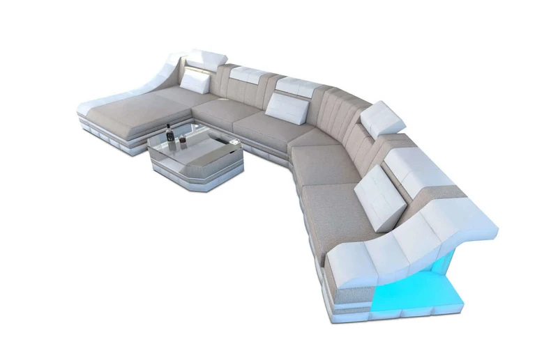 XXL Wohnlandschaft Turino CL-Form aus Stoff