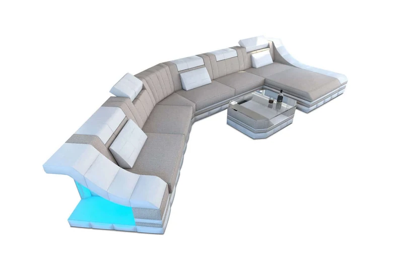 XXL Wohnlandschaft Turino CL-Form aus Stoff