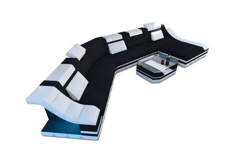 XXL Wohnlandschaft Turino CL-Form aus Stoff