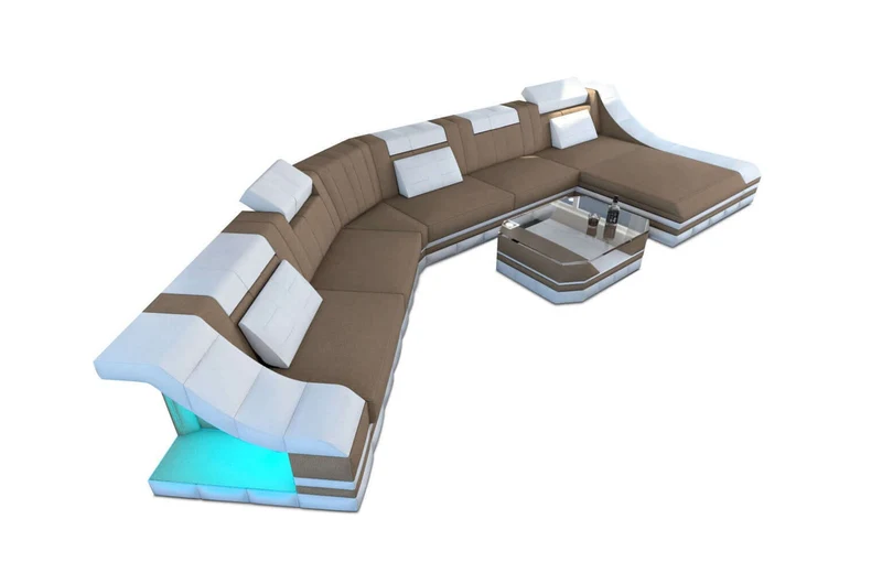 XXL Wohnlandschaft Turino CL-Form aus Stoff