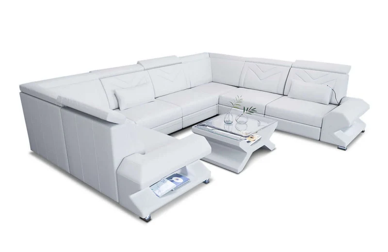 Mini Sofa Sorrento U-Form aus Leder