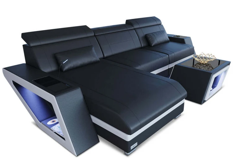 Mini Ecksofa Catania L-Form aus Leder