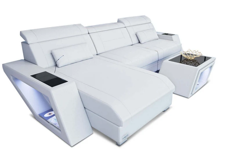 Mini Ecksofa Catania L-Form aus Leder