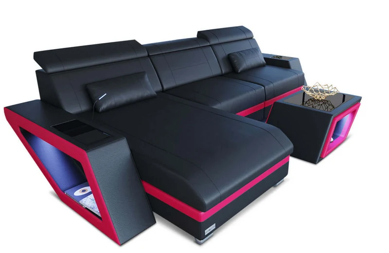 Mini Ecksofa Catania L-Form aus Leder