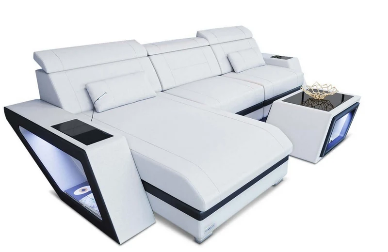 Mini Ecksofa Catania L-Form aus Leder