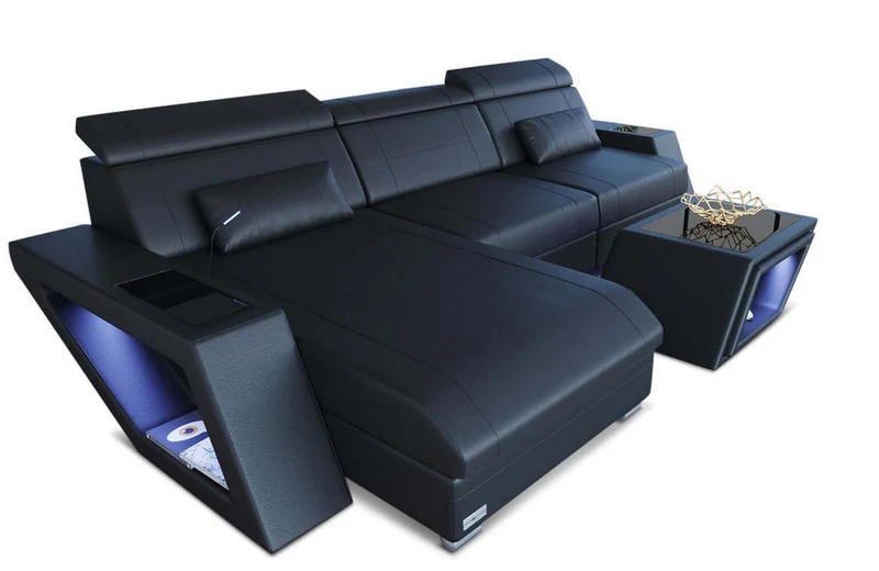 Mini Ecksofa Catania L-Form aus Leder