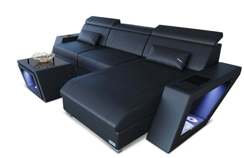 Mini Ecksofa Catania L-Form aus Leder