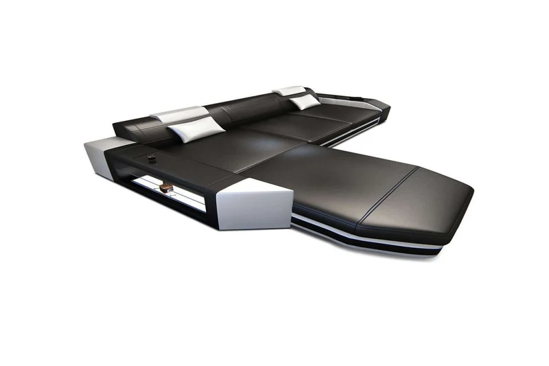 Mini Ecksofa Prato L-Form in Leder