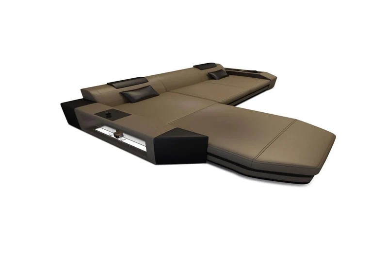 Mini Ecksofa Prato L-Form in Leder