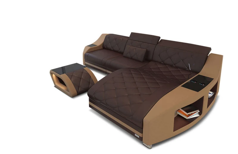 Mini Couch Swing L-Form in Leder