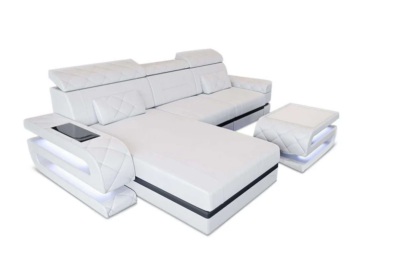 Mini Couch Bologna L-Form in Leder