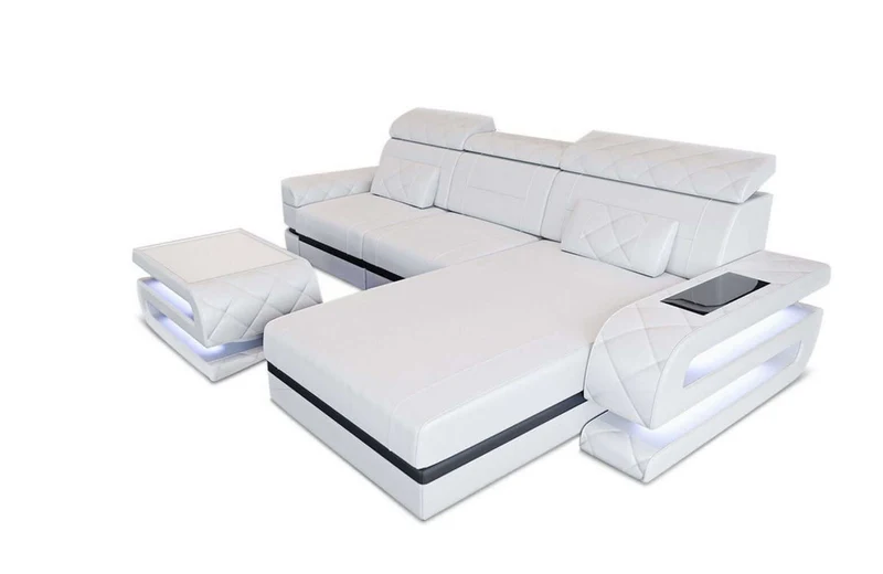 Mini Couch Bologna L-Form in Leder