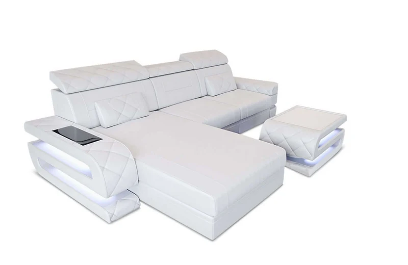 Mini Couch Bologna L-Form in Leder