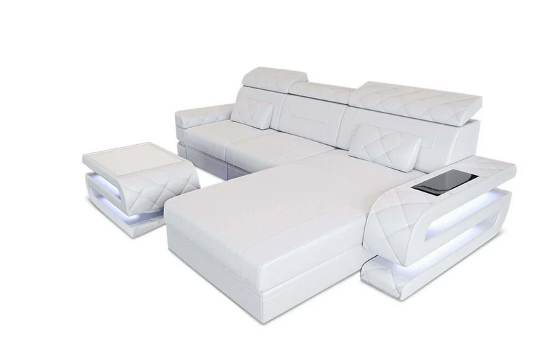 Mini Couch Bologna L-Form in Leder