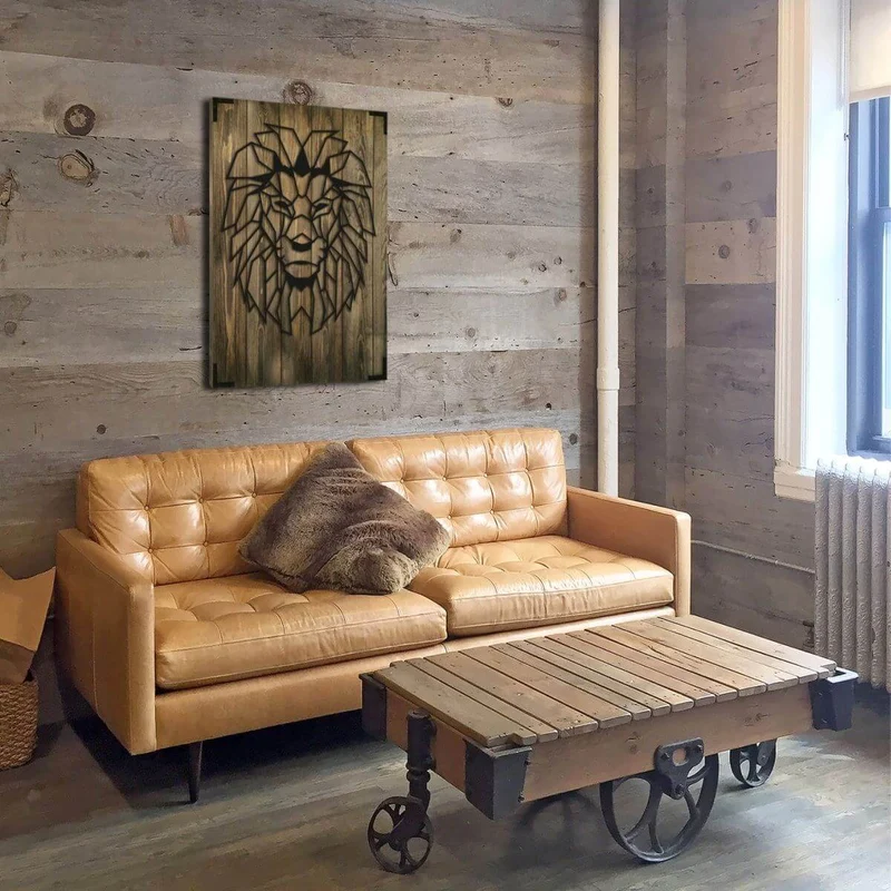 Wandbild Lowe Holz