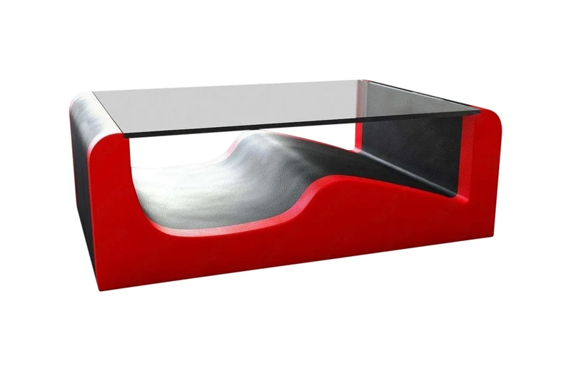 Couchtisch Wave in Leder