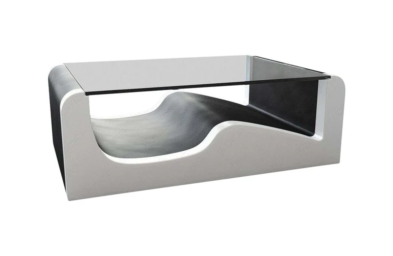Couchtisch Wave in Leder