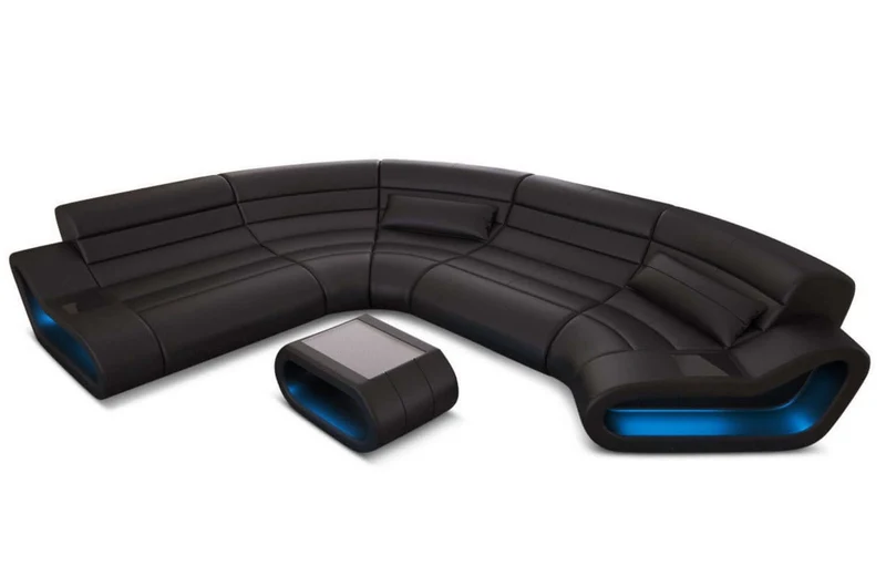 Leder Couch Concept C-Form Eleganz