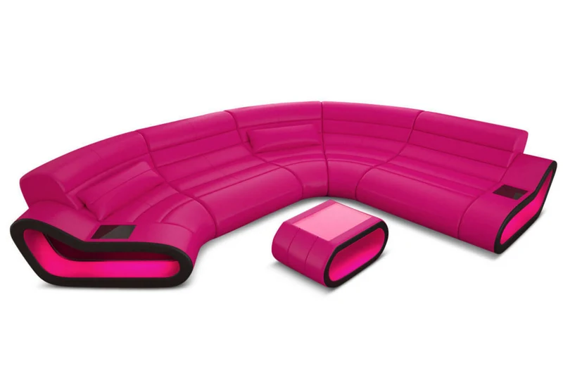 Leder Couch Concept C-Form Eleganz