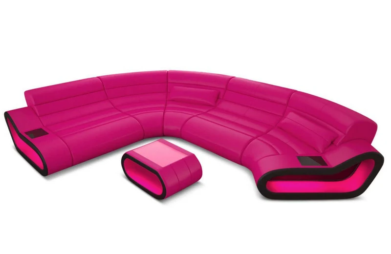Leder Couch Concept C-Form Eleganz