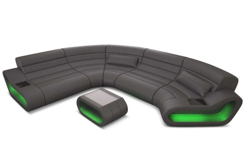 Leder Couch Concept C-Form Eleganz