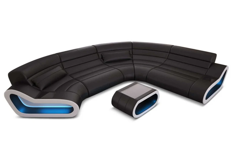 Leder Couch Concept C-Form Eleganz
