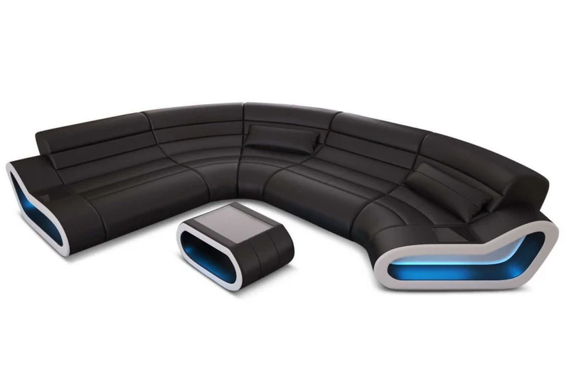 Leder Couch Concept C-Form Eleganz
