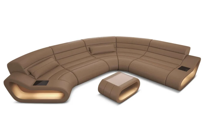 Leder Couch Concept C-Form Eleganz