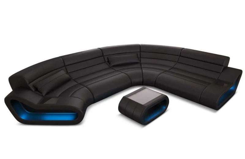 Leder Couch Concept C-Form Eleganz