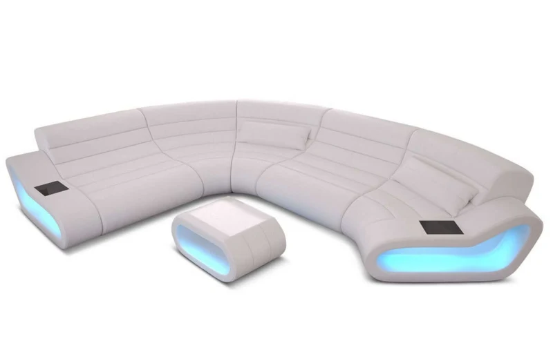 Leder Couch Concept C-Form Eleganz