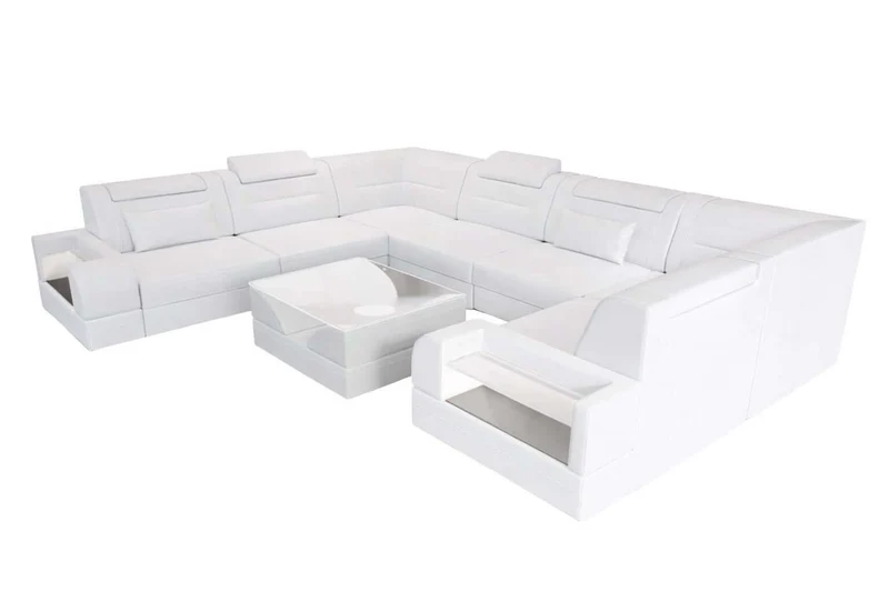 Mini Sofa Trivento U-Form aus Leder