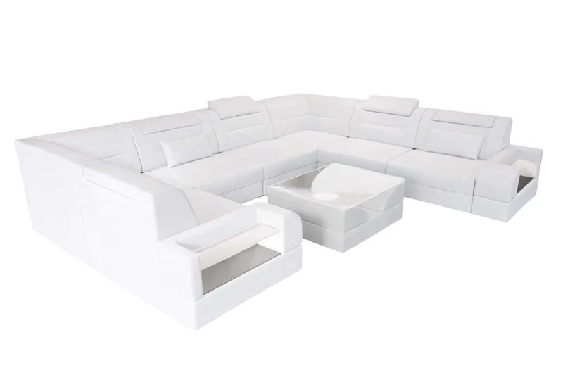 Mini Sofa Trivento U-Form aus Leder
