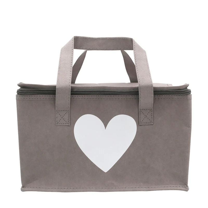 Eulenschnitt Kühltasche grau Herz
