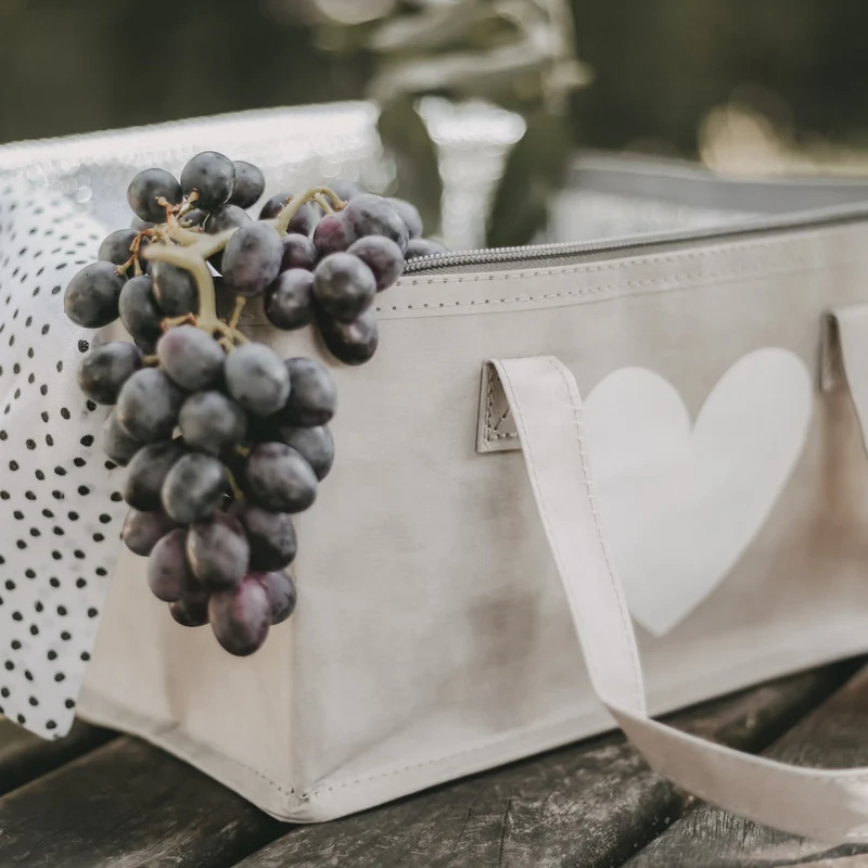 Eulenschnitt Kühltasche grau Herz