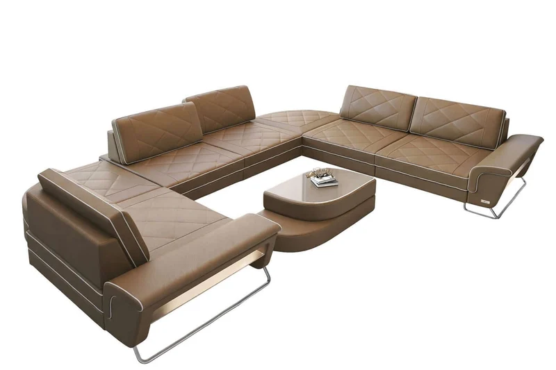 Leder Couch Rotello U-Form