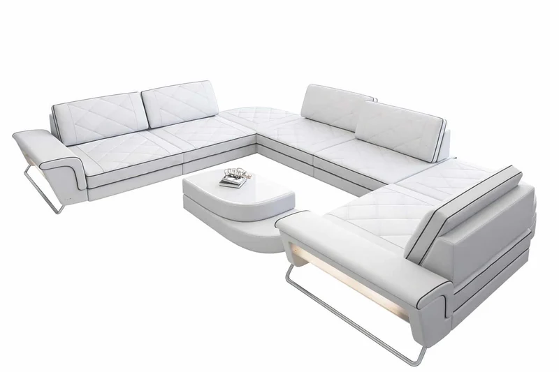 Leder Couch Rotello U-Form