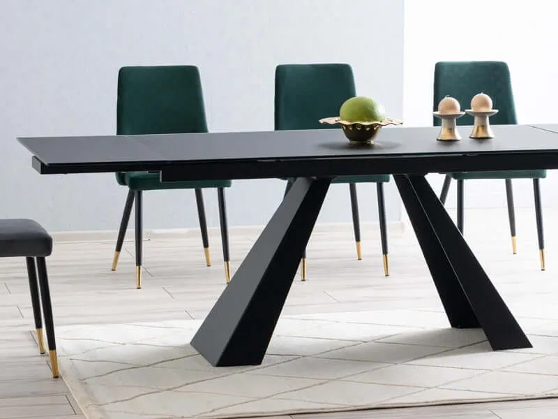 Esstisch Salvadore Mattschwarz 120 cm