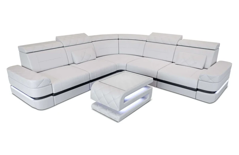 Mini Couch Positano L-Form in Leder