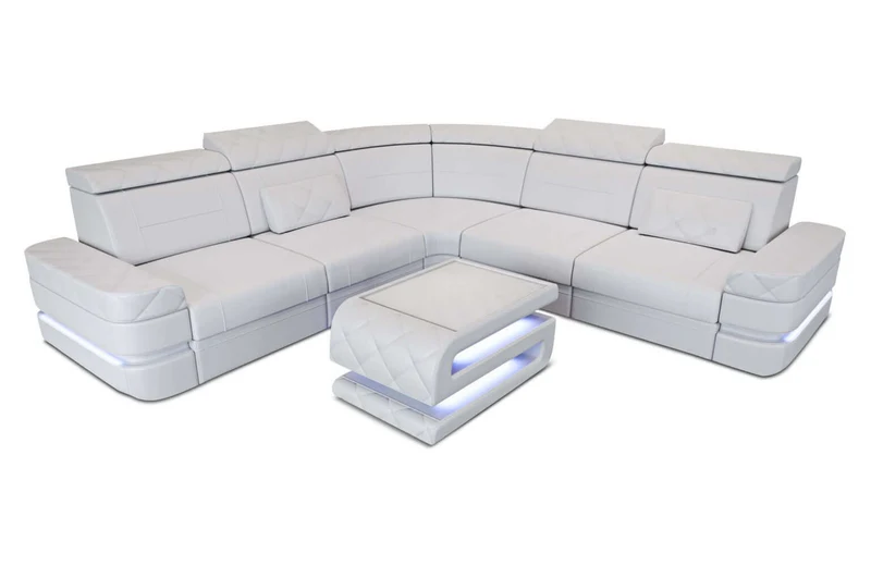 Mini Couch Positano L-Form in Leder