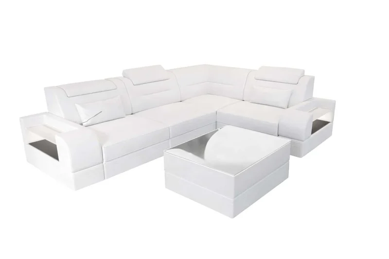 Mini Ecksofa Trivento Kompakt L-Form in Leder