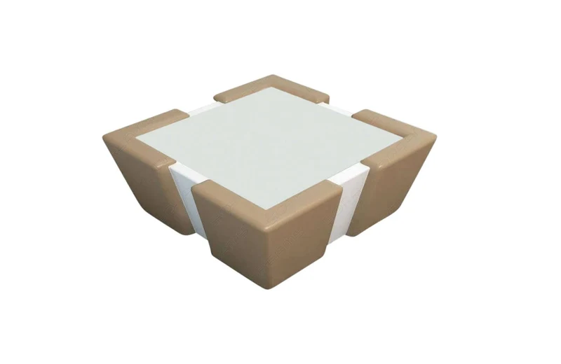 Couchtisch Apollonia LED in Leder