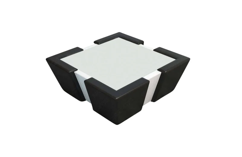 Couchtisch Apollonia LED in Leder
