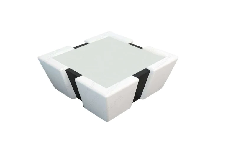 Couchtisch Apollonia LED in Leder