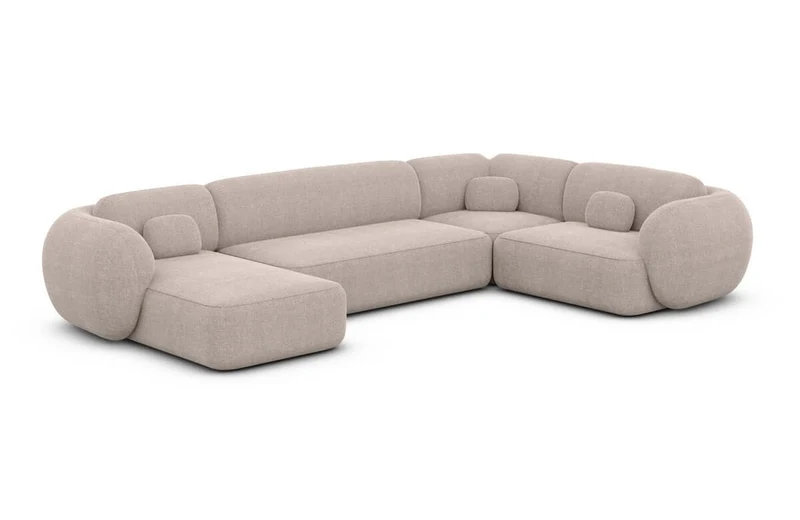 Wohnlandschaft Altea U-Form aus Stoff